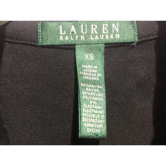 Ralph Lauren Jacket Women’s Black XS Biker Moto Style Zippered Pockets - Picture 7 of 8